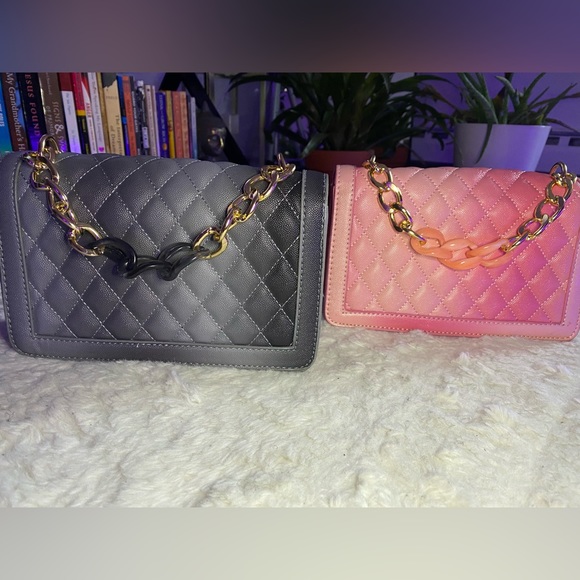Two In One | Pink & Gray Shoulder Bags | Perfect Gift - Picture 6 of 12
